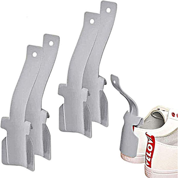 4 st Lazy Shoes Hjälpare, Nyaste Skohorn, Slit på Skor Hjälpare, Grå