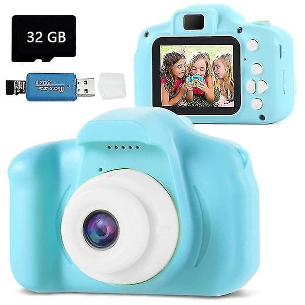 Högkvalitativ kamera för barn, digitalkamera för barn, videokamera för småbarn blue