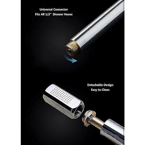 Mini Universal Håndholdt Brusehoved Messing Forkromet Brusehoved (firkantet)