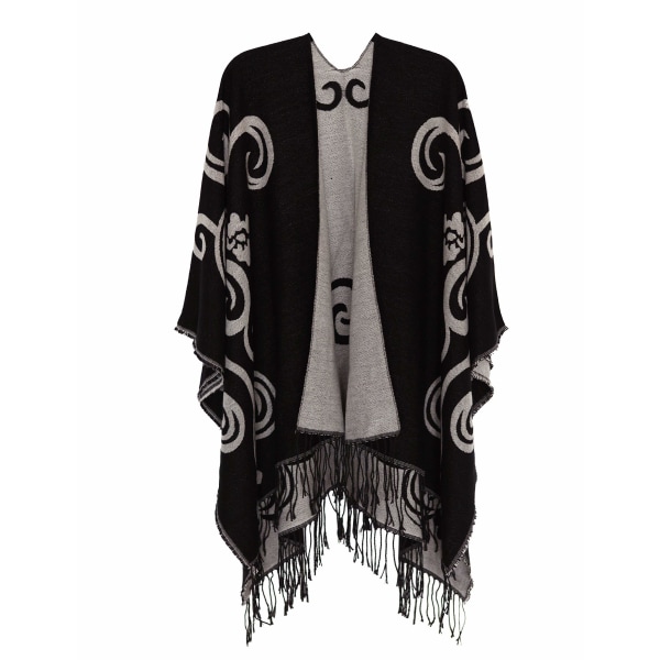 Ponchoscarf för kvinnor Vinterkofta Oversized Cape Elegant Poncho för kvinnor Kappa Damens varm present till mamma