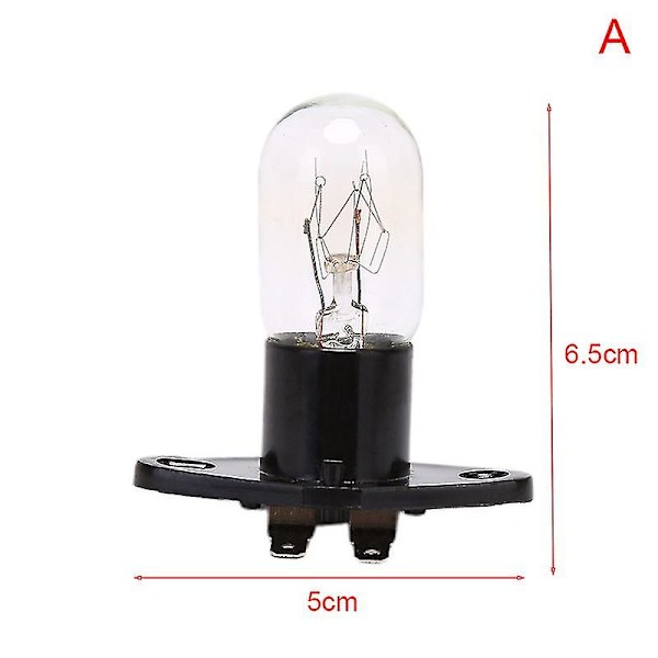 Mikroaaltouunin uunin lampun polttimon jalusta 230v 20w Vaihto lampunpitimellä A