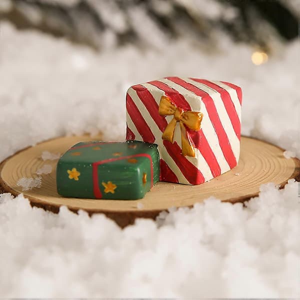 Akvarium Julgran Presentförpackning Harts Ornament Landskapsdekoration