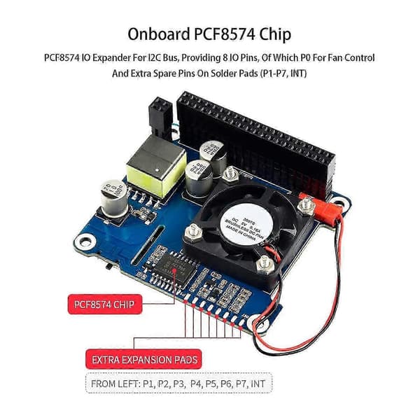 Power Over Ethernet Hat Support 802.3af Poe Netværksudvidelseskort Med Oled Til 4 Model B 3b+