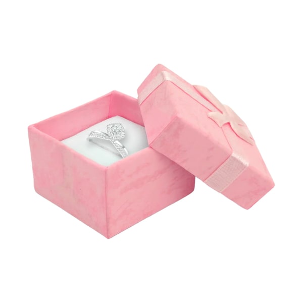 Smyckespresentaskar Små presentaskar Ringaskar för smycken Små Kraft smyckeaskar för presenter Små lådor (rosa)