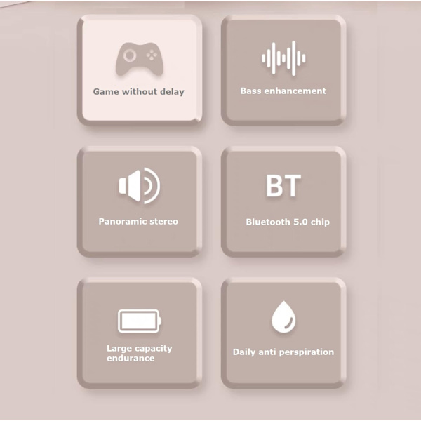 Langattomat Bluetooth-kuulokkeet HiFi Taitettavat Älykkäät Melua Vaimentavat Säädettävät Mikrofonilla, Bluetooth 5.1 Yhteensopiva, Stereo Over-Ear -kuulokkeet (Beige)