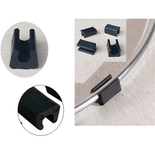 20 stk. Plast U-formede Stoleben 12 mm Diameter Sort Til Rørformede Stole Qyroadwolf