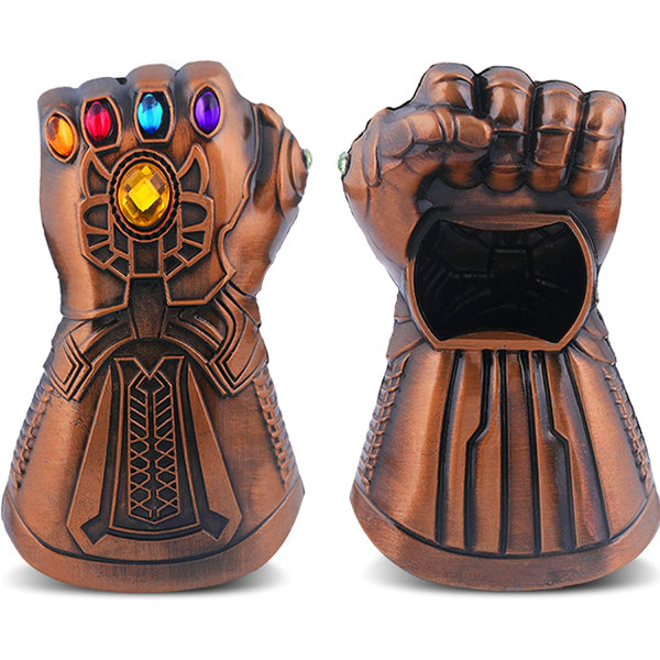 2 PC Thanos Gauntlet Glove olutpullonavaaja Marvel Fans