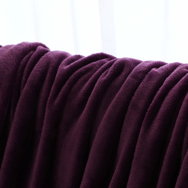 Gosig filt, fluffig extra mjuk och varm filt, flanell fleecefilt, skrynkelfri/anti-missfärgning som sofffilt eller sängöverkast purple 130*150cm