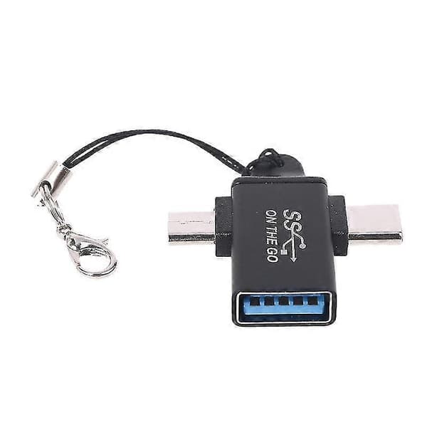 2i1 90 Graders Micro Usb Type C Otg Adapter Konverter Til Mobiltelefon Tablet Pc