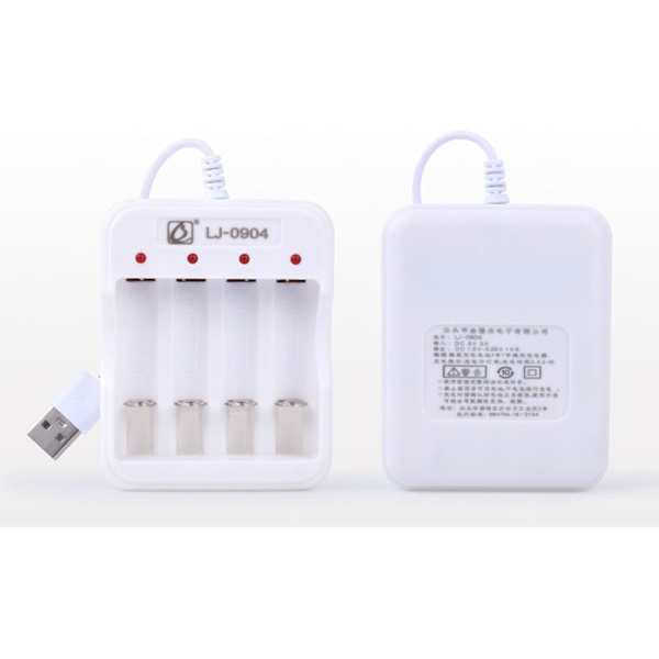 DC5V2A NiCd-NiMH Batteriladdare 4-Slot Intelligent Batteriladdare med LED 4ch Oberoende Laddning Laddningsadapter