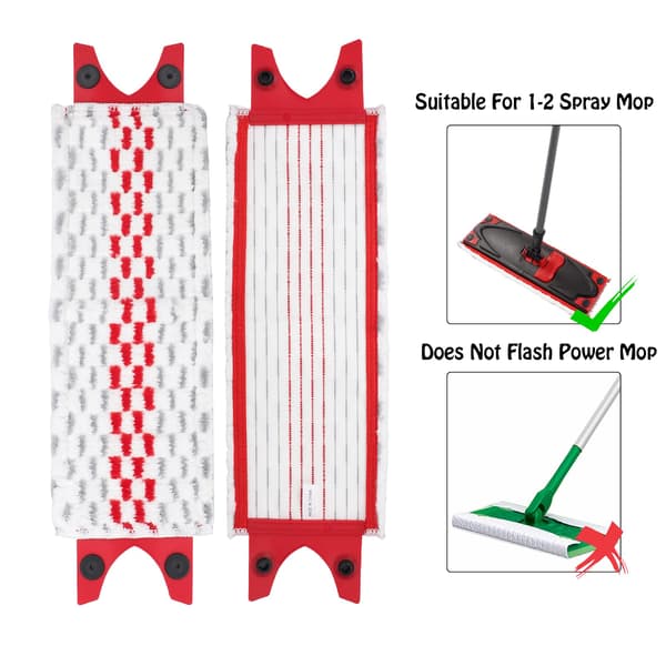 Mikrofibermopp, utskiftbar moppepute, vaskbar og gjenbrukbar, kompatibel med 1-2 spraymopper