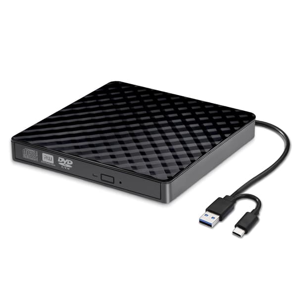 Extern CD DVD-enhet, USB 3.0 och Type-C bärbar CD DVD
