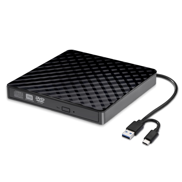 Ulkoinen CD DVD -asema, USB 3.0 ja Type-C kannettava CD DVD