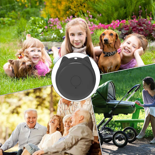Personliga enheter, Smart GPS-tracker - Trådlös Smart Pet Tracker | Anti-förlorad platsspårare, liten GPS-enhet, objektdetektor (svart)