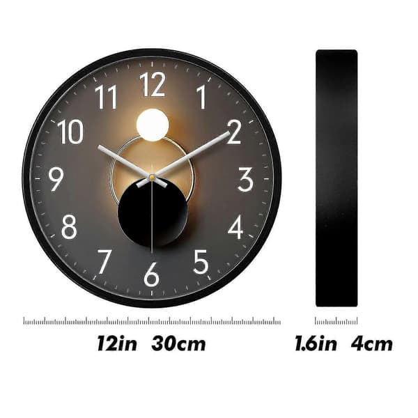 Väggklocka Europeisk Stil Rund Digital Kvarts Väggklocka 30cm Diameter Väggpendel Hd Glas Lätt Att Läsa Lämplig För Vardagsrum Studierum Sovrum Kit