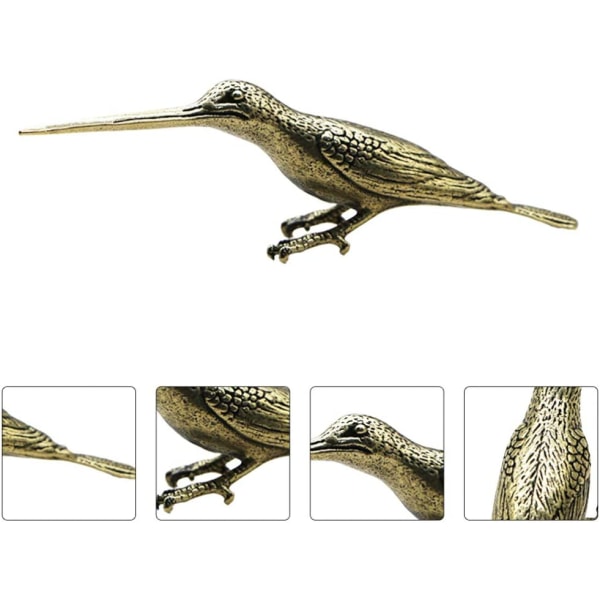 Hummingbird figurer Messing Fugleskulpturer Bordplate Bronse