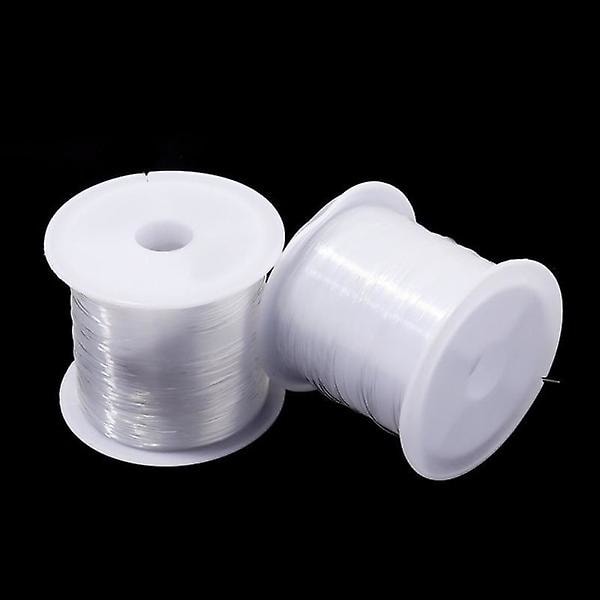 Stor rulle transparent elastisk tråd för smyckestillverkning 100 transparent 0.6m