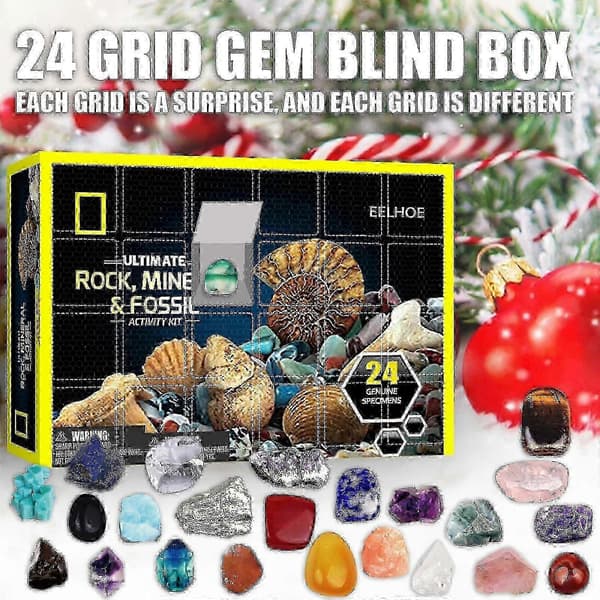 EELHOE Julklappsbox Julmalms-presentbox Nedräkning 24:e Överraskningspresentbox Blind Box -4176494336782