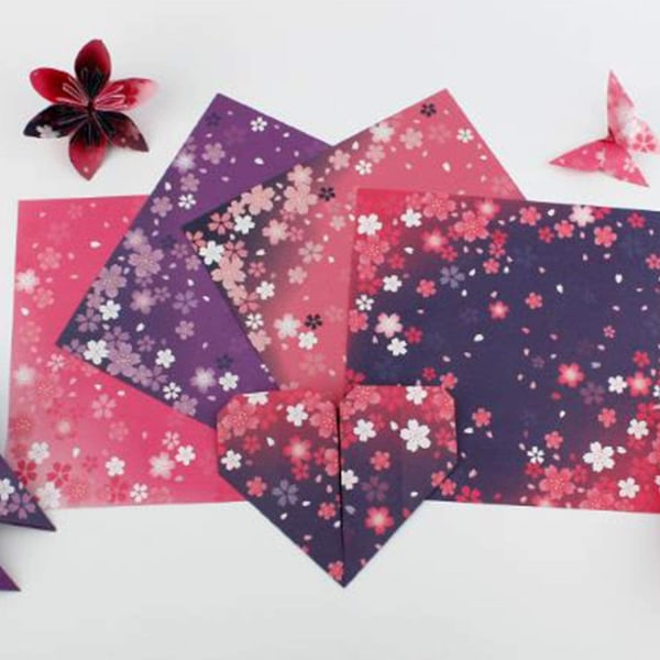 120 ark Pink Smukt Origami Papir Firkantet Mønster 15 * 15 cm