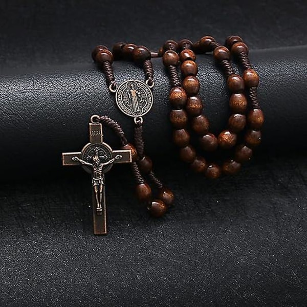 Handgjorda Trärosarier för Katoliker, Rosariepärlor Halsband Från Betlehems Trä Kristna Bön Helig Jord