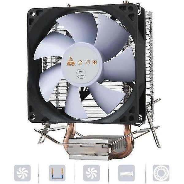 DC 12V 3-Pin Kylfläkt LED Kylfläns För Intel 115x/775 AMD AM3 AM4 PC CPU