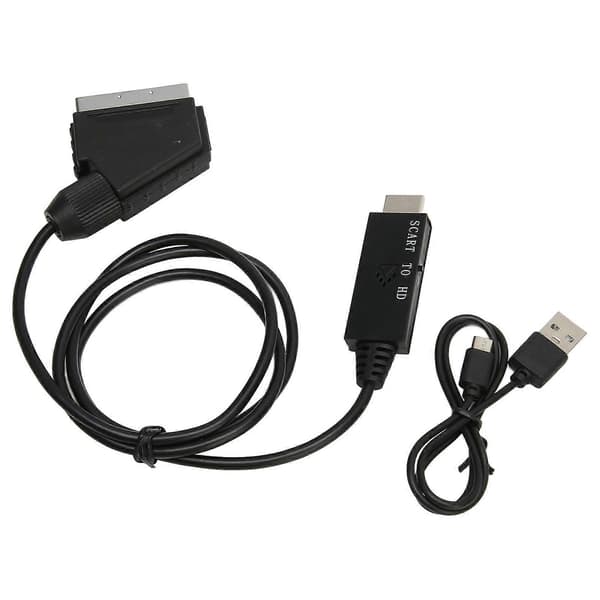 HD 1080P SCART til HD Multimedia Interface Konverter Adapterkabel for Lyd Video