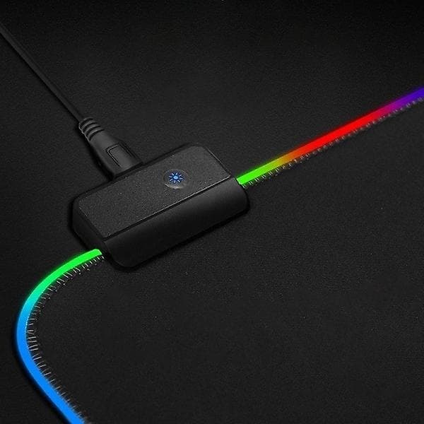 Gaming Mousepad med LED-lys - RGB - Vælg størrelse Sort 30x25 cm