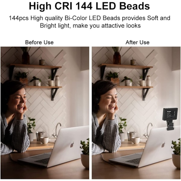 LED-taskulamppu klipsillä iPhoneen/kannettavaan/tabletille