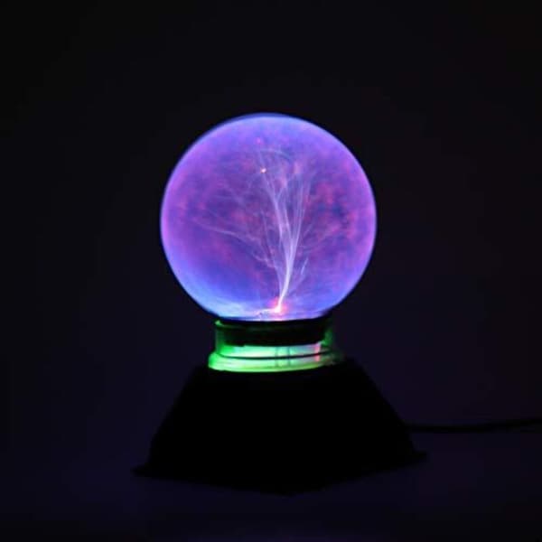 Plasma Kugle Lampe Magisk Plasma Lys 5 Tommer Statisk Globe Lampe Blåt Lys Elektrostatisk Berøring