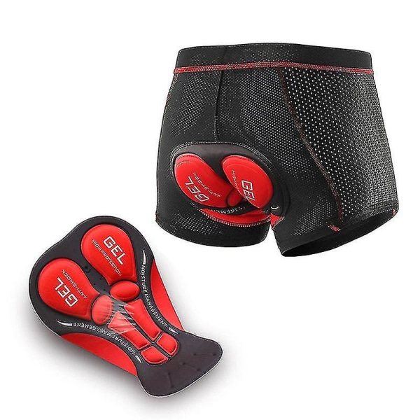 Åndbare cykelshorts cykelundertøj gel pude stødsikker red M