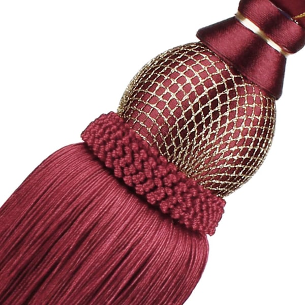 1 Pari Draperie-solmio -verhoköysi Verho Kodin Ikkunan Verhoilukoriste (Date red)