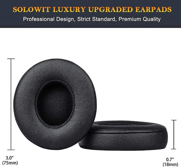 Øreputerputerstatning for Beats Solo 2 / Solo 3 (Svart) black