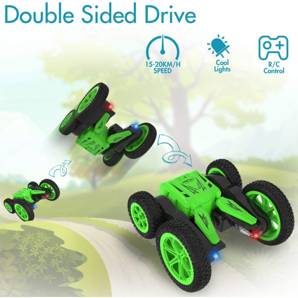 4WD 2,4 GHz fjernbetjent bil, biler til 8+ piger og drenge, grøn
