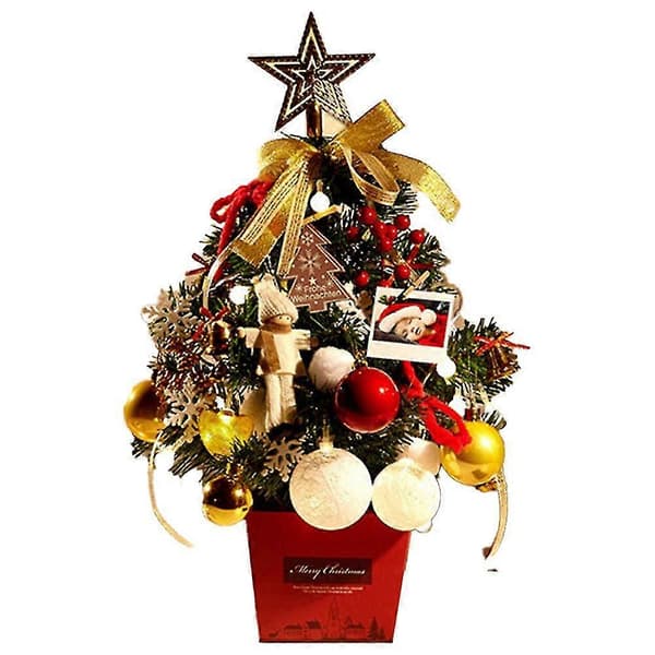 Juletre for skrivebord, Mini juletrepynt, Julepynt til bord, skrivebord og disk style 2
