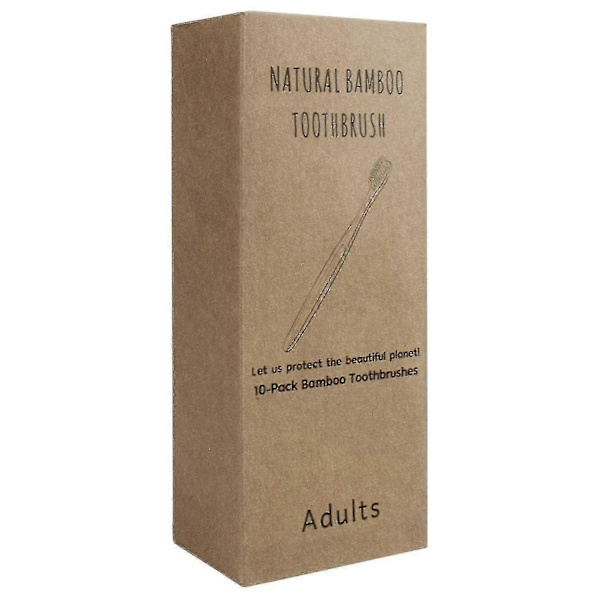 10x Hammasharja, Bambu - Lajitelma värejä