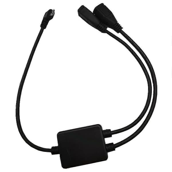 Splitter Micro USB-kabel, 5-pinners hann til 2 hunn Y-splitterkabel lader