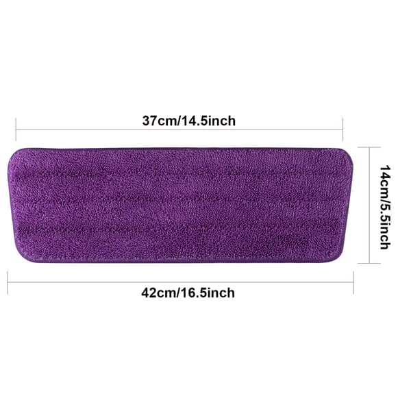 4-pak spraymopp puter, mikrofibermopp påfyllings pute avsløre mopp hode erstatningspute for rengjøring 42x14cm