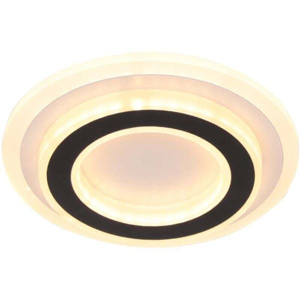 Modern Rund LED Taklampa 20W - Enkel Installation - för Sovrum, Vardagsrum (Vit) Längd: 25 cm / Bredd: 25 cm / Höjd: 5 cm