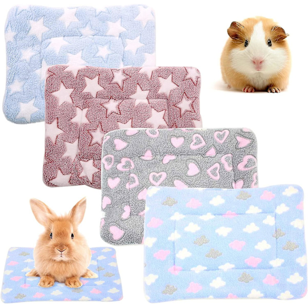 4 kpl Hamsteri ja Merisika Lämmin Vuodematot Pehmeä Plussi Hamsteri Alustamat Pieneläinten Talvi Uni Vuodevaatteet Matto