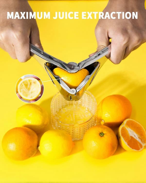 Citronpresser, citronpresser i rustfrit stål, manuel presse til citroner