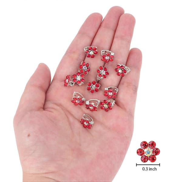 20 st mini strass blomma hårnålar söta hårnålstillbehör