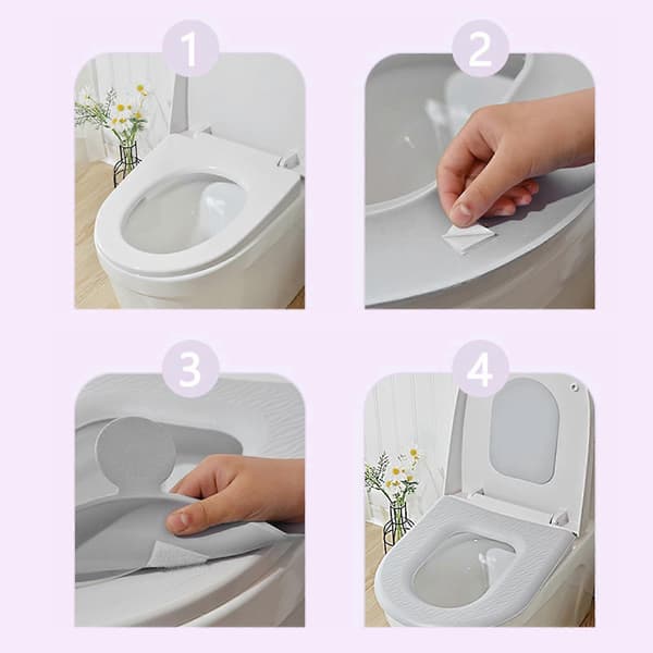 1 st toalettsitsdyna, vattentät, förtjockad, bekväm dyna