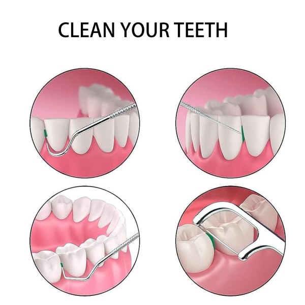 4 stk rustfrit stål tandstikker sæt metal tandstikker med tandstikker holder Genanvendelige tandstikkere rejse tandstikker i etui Bærbar tandstikker holder