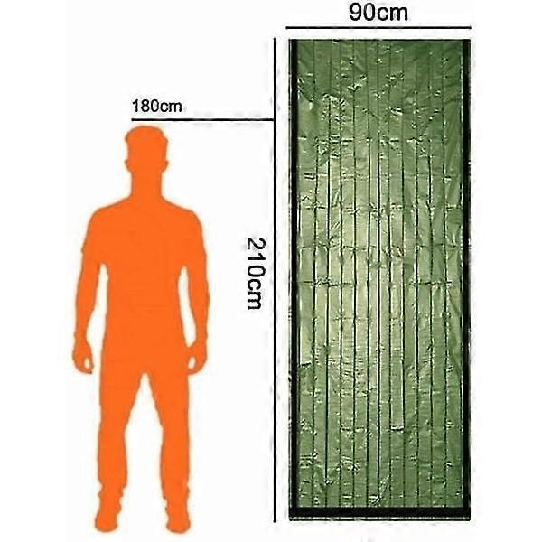 Nødsøvnpose med Paracord, Ultralet Vandafvisende Termisk Overlevelses Nødblanket til Camping