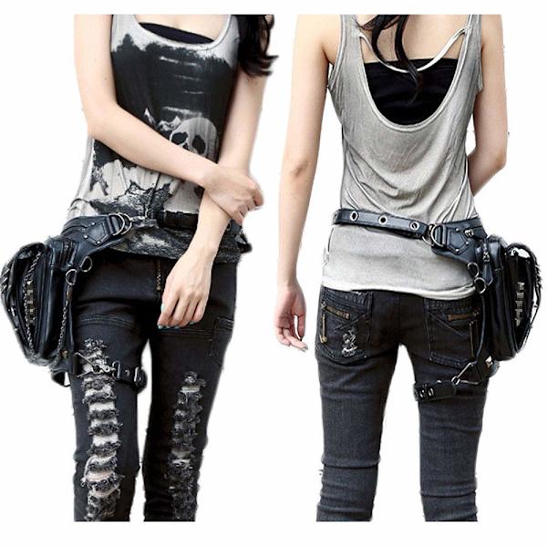 Halloween Vattentät Midjeväska Taktisk Drop Leg Väska Utomhus Cykel Cykling Vandring Fanny Pack Höft/Lår Väska Påse Axel Crossbody Väska