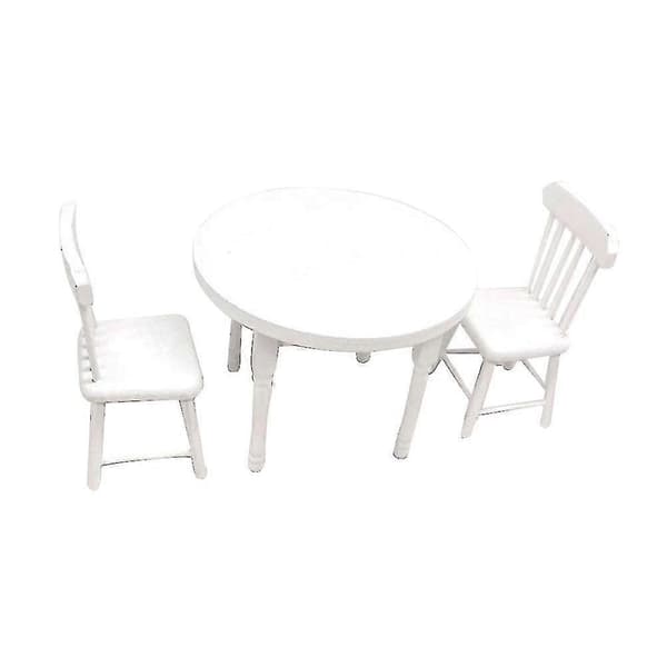 3 stk. sæt Mini Simulation Hjem Model Dukkehus Tilbehør Miniature Landskab Ornament Træ Hvid