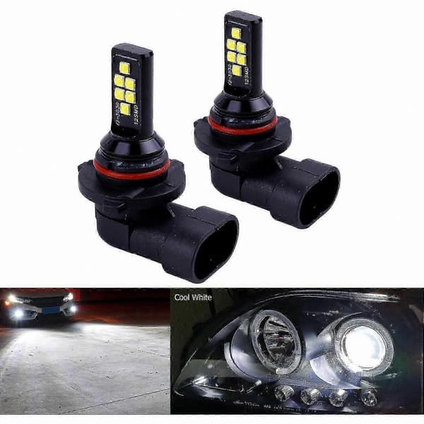 Cool White 6000K LED dimljuslampor, Avancerade 3030 SMD varselljus, 2-pack