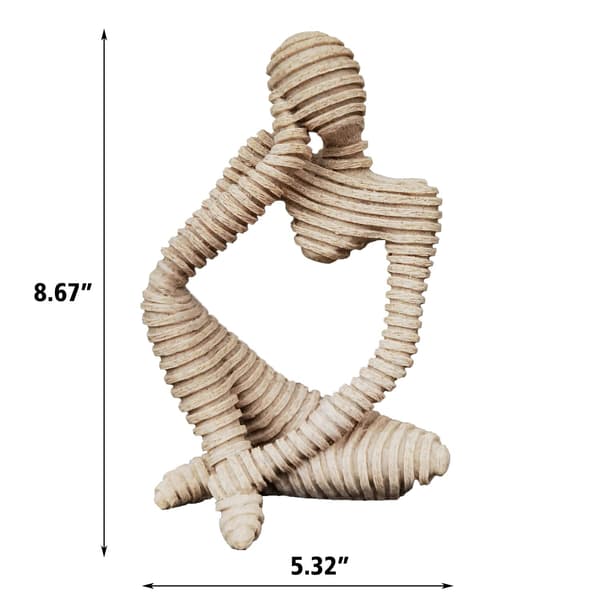 Tenker Statuer Resin Abstrakt Skrivebordsdekor ( Stripe - Venstre ) A