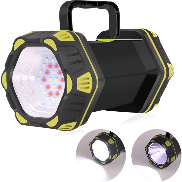 Uppladdningsbar LED Spotlight Handheld Lumen 20000mAh Långvarig