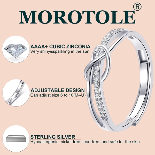 Sterling Sølv  Forever Linked ring til mors dag gaver